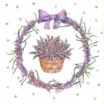 Elcadis Servetele in 3 Straturi, Lavender Basket, 33 x 33 cm, 20 Bucati, Elcadis (ELC-SRV 33X33 FLO-LB)