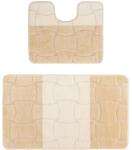 Delta Carpet Set 2 Covorase pentru Baie, Bej, 50 x 80 cm, 40 x 50 cm, Sariyer 2540 (SARIYER-2540-BEIGE-5080) Covor baie
