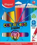 Maped Színes ceruza készlet, háromszögletű, MAPED Color`Peps Strong, 24 különböző szín