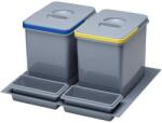 Ideal Feroluc Cos Gunoi Selecto/Multino pentru Sertar Idealbox, 1 Cuve x 15 L+ 2x7 L, H300 mm, 473 x 509 mm, Finisaj Gri (IFR-11809) Cos de gunoi