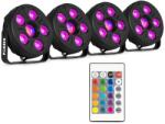 Fuzzix Comet M06 akkumulátoros (6 X 1W) RGB party PAR lámpa szett