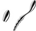 Satisfyer Star Force 1 - dildo metalic cu bile - oțel inoxidabil argintiu (4061504066950)