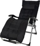 Strend Pro POHO állítható napozóágy - fekete - 65x160x110cm (TC802048)