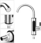  Elektromos vízmelegítő csaptelep, alsó csatlakozás, 3000 W, 220 V, IPX4, rozsdamentes hatású kivitel, PP-alumínium anyagból (HOP1001821)