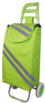 Strend Pro Bartos kerekes bevásárlókocsi, zöld, 35 x 30 x 95 cm, 30 kg teherbírású, acél vázzal és vízálló anyaggal, fényvisszaverő csíkokkal (TC2170595)