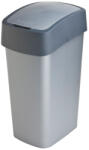 Keter Szemeteskuka, Curver Pacific Flip Bin, 45 l, antracit/szürke, 37, 6 x 29, 4 x 65, 3 cm, műanyag, csuklós fedél, kézi nyitás (TC2212665)