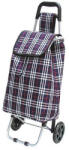 Strend Pro Gábor kerekes bevásárlókocsi, kockás mintás, 35 x 30 x 94 cm, 30 kg teherbírású, acél vázzal és vízálló anyaggal (TC2170599)
