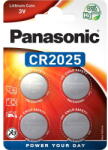 Panasonic CR2025 3V lítium gombelem, 4 db/bliszter (CR-2025EL-4B)