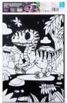 Tooky toy Tookyland, Bársonyos színezőkészlet, Dinoszaurusz, 30 x 25 cm (LT107A)