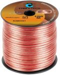 Cabletech Réz hangszórókábel transzparens 2x0, 5mm2 100m/tekercs (KAB0307)