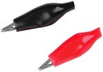  KRO0390 Krokodilcsipesz, gumi szigeteléssel, piros-fekete, 31mm, ár/db (KRO0390)