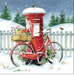 AMBIENTE Szalvéta 33x33cm 20db/csomag Delivery bike, Szállító bicikli