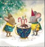 AMBIENTE Szalvéta 1db 33x33cm Marshmallow festivity, Mályvacukor fesztivál