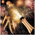 AMBIENTE Szalvéta 33x33cm 20db/csomag Popping Cork, Pezsgős újév