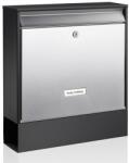 Burg Wächter Oxford Set 68770 újságtartós utcai postaláda (fekete-inox)