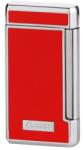 Caseti szivar öngyújtó piros és króm színű, 2-es Jet lánggal (A-281932)