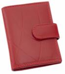 La Scala piros patentos álló női bőr kártyatartó vne-3/t