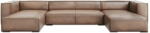 Windsor & Co Ъглов диван от светлокафява кожа (U-образен) Madame - Windsor & Co Sofas (WIN_U_71_F1_MADAME3)