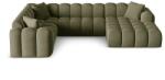 Cosmopolitan Design Зелен шенилов ъглов диван (ляв ъгъл/U форма) Treno - Cosmopolitan Design (COS_UL_214_F1_TRENO4)