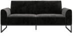 Støraa Черен кадифен позициониране/сгъваем диван 217 cm Adley - Støraa (2349079CL)