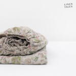 Linen Tales Еластичен ленен чаршаф в естествен цвят 90x200 cm Botany 2 - Linen Tales (LT-SFT-90x200x20-BO2)