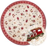 Villeroy & Boch Червен кръгъл килим с коледен мотив със смес от памук ø 200 cm Toy's Delight Red Christmas - Villeroy&Boch (106217-200)