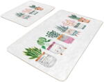 Mila Home Бели кадифени постелки за баня в комплект от 2 бр. 60x100 cm Succulent - Mila Home (Bathmat-2li-SetRyl30)