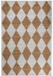 Flair Rugs Бял/в естествен цвят ръчно изработен килим със смес от юта 120x170 cm Effie Diamond - Flair Rugs (503119380193)