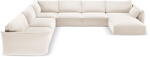 Mazzini Sofa Бежов кадифен ъглов диван (ляв ъгъл/U форма) Vanda - Mazzini Sofas (MAZ_UL_51_F1_VANDA1)