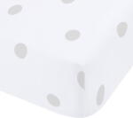 Catherine Lansfield Бял-сив еластичен фланелен чаршаф 90x190 cm Polka Dot - Catherine Lansfield (BD/59102/W/SFD/GY)