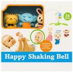 Happy Shaking Bell Zenélő forgó Plüss nyuszi és barátai, 3 figura, felhúzós