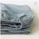 Linen Tales Син/сив еластичен ленен чаршаф 160x200 cm Blue Fog - Linen Tales (LT-SFT-160x200x20-BF)