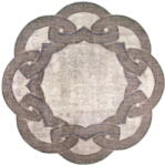 Vitaus Бежов кръгъл килим ø 100 cm - Vitaus (FGR-S415-Yuvarlak-100x100)