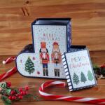  Karácsonyi Csizmás kék ajándékdoboz