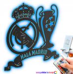 LaserGroot Fa kép 3D csarnok Madrid Labdarúgás Fali Led éjszakai lámpa XL (LaserGroot)