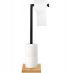 Tutumi Fürdőszobai WC-papír tartó állvány Bambusz P70505 Fekete (REA-50003)