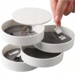  Ékszerdoboz Kerek Láda Rendszerező Elegáns Tok (ID 111)