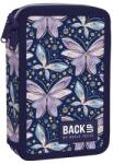 DERFORM Penar cu două compartimente, echipat cu rechizite, BackUp, model aquarell Fluturi Penar