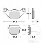 TRW Első hátsó fékbetétek Trw MCB519SR