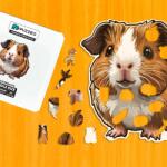  Aranyos tengerimalac fa puzzle L Prémium fa doboz