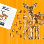  Szelíd őzikék fa puzzle L Prémium fa doboz