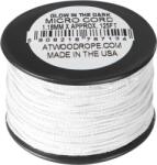 OSTATNÉ ATWOOD ROPE MFG Micro Cord Uber Glow 1.18mm x 125ft - fehér (CD-MG1-NL-20)
