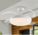 Schuller Valencia Lustra LED cu Ventilator si telecomanda, lame retractabile Venturi alb (SV-169523)