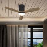 Schuller Valencia Lustra LED cu Ventilator si telecomanda Siroco MINI negru/nuc (SV-329385D)