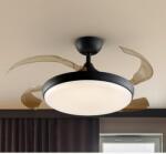 Schuller Valencia Lustra LED cu Ventilator si telecomanda, lame retractabile Venturi negru (SV-169547)