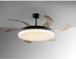 Schuller Valencia Lustra LED cu Ventilator si telecomanda, lame retractabile Vento negru (SV-168410)