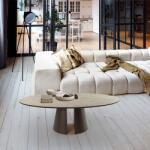 Schuller Valencia Masuta ovala din metal si MDF Samara 130x70cm (SV-498814) Masa de cafea