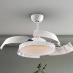 Schuller Valencia Lustra LED cu Ventilator si telecomanda, lame retractabile Enzo alb (SV-196529D)