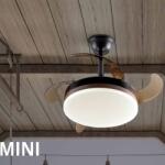 Schuller Valencia Lustra LED cu Ventilator si telecomanda, lame retractabile Mini Vento negru/bronz (SV-169211)
