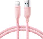 JOYROOM Cablu pentru incarcare si transfer de date Joyroom S-A34, USB/Lightning, 3A, 1m, Roz (6941237110510)